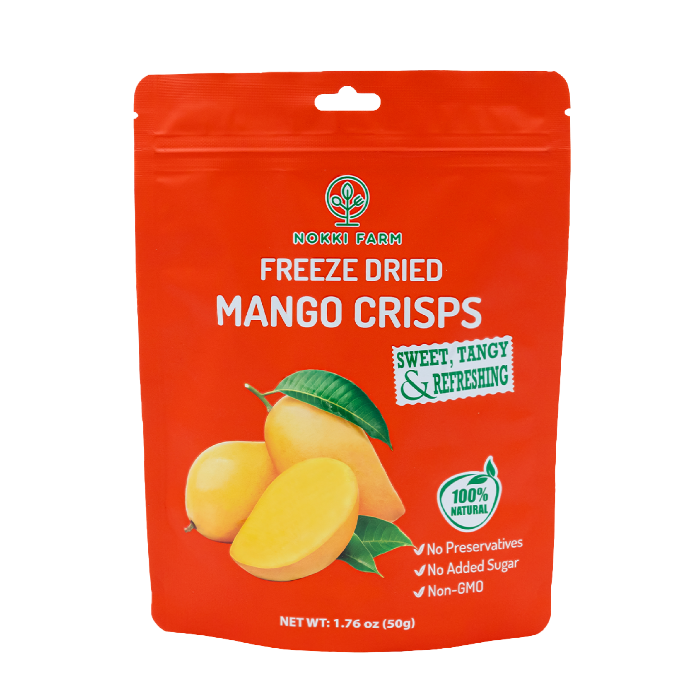 NOKKI FARM Freeze Dried Mango Crisps - No Added Sugar