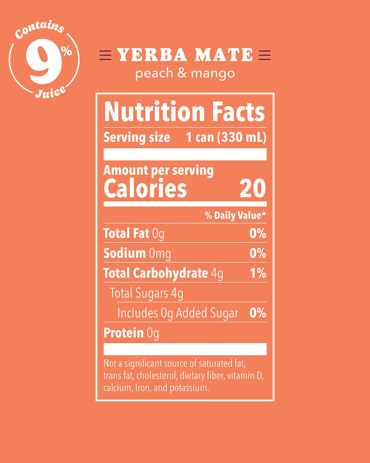 Yerba Mate Peach Mango 12 oz