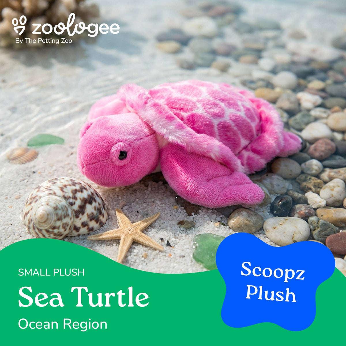 Scoopz Pink Sea Turtle Small 8" (20cm)