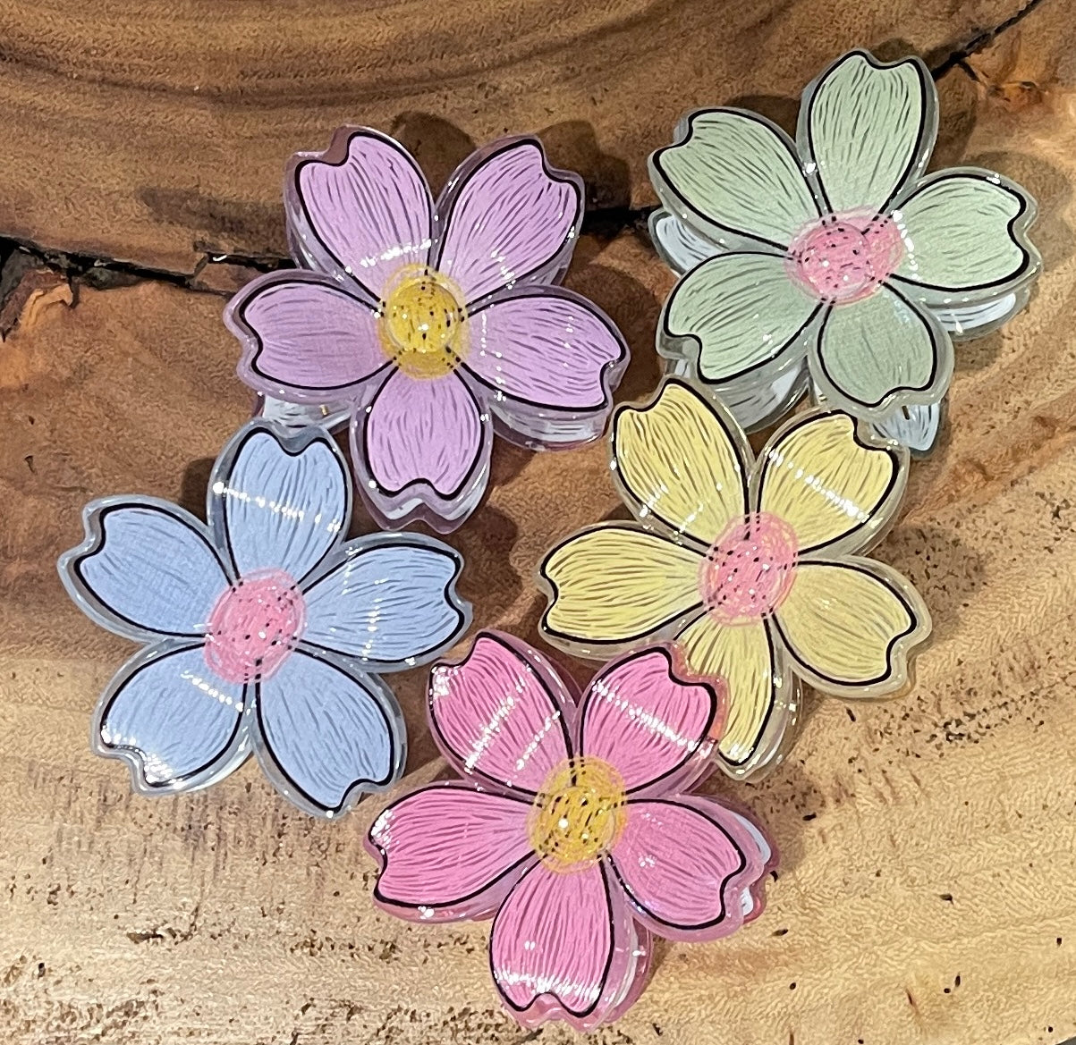 Island Blooms Pastel Claw Clips