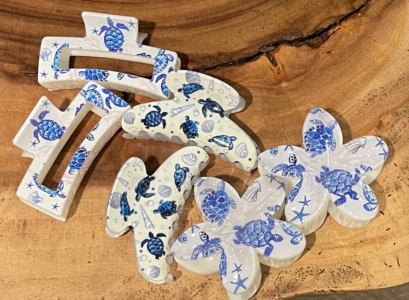 Blue Honu Hair Claw Clip