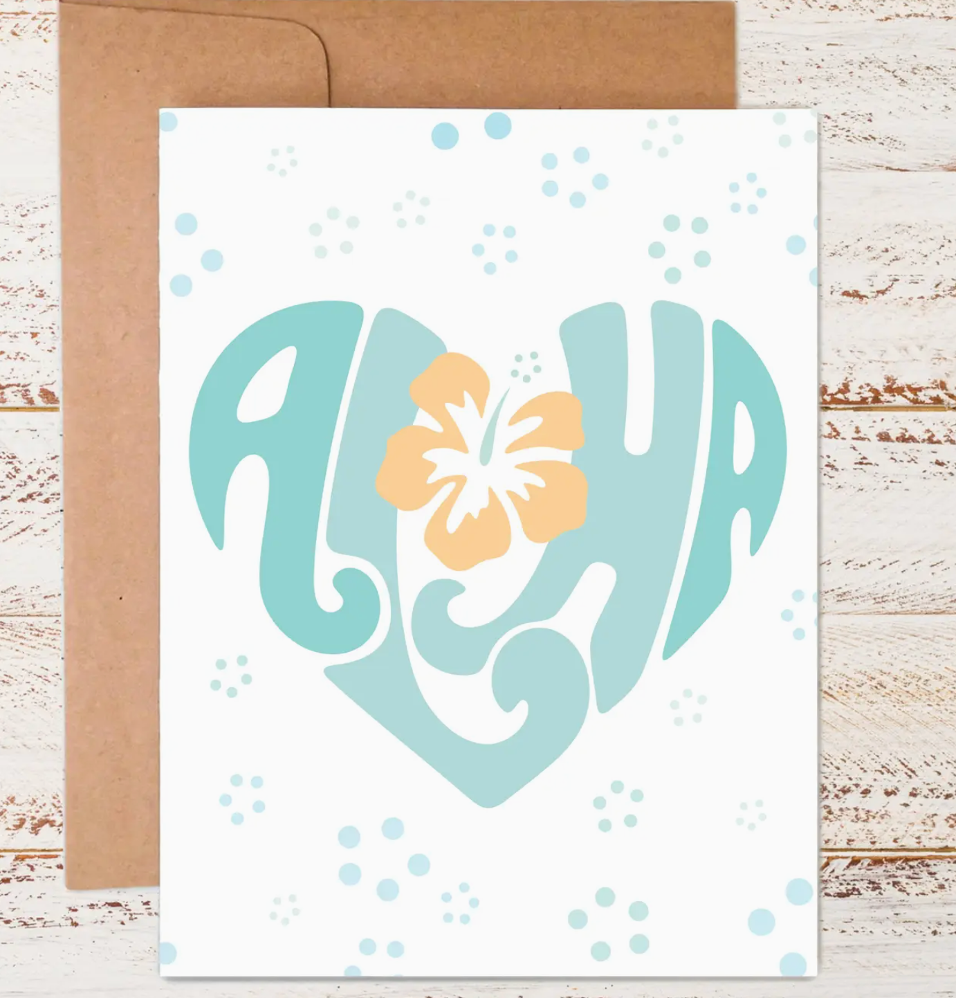Aloha Love Blue Greeting Card