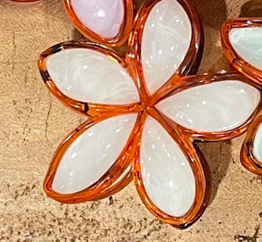 Sunset Plumeria Claw Clips