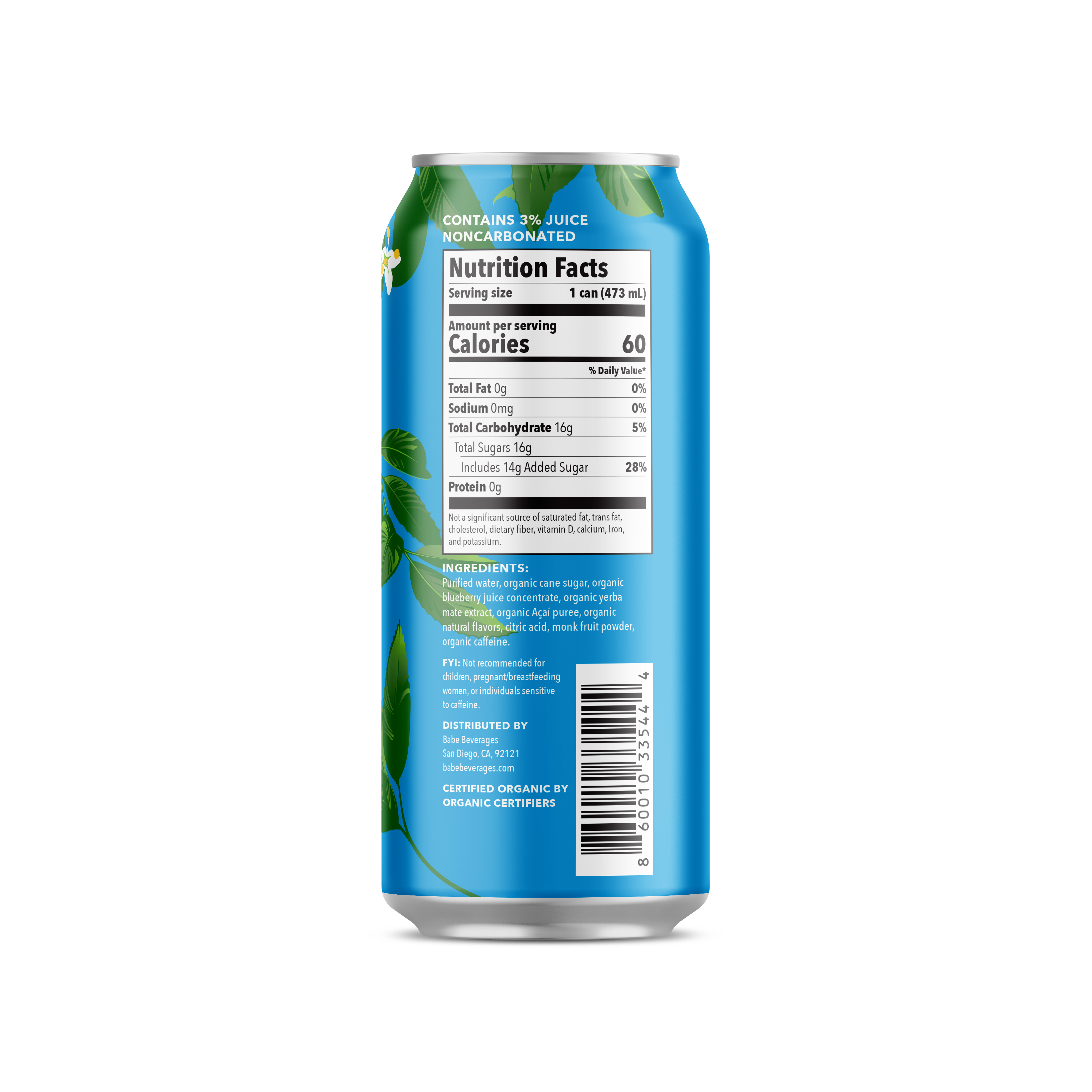 Blueberry and Acai Yerba Mate Tea - 12 Pack