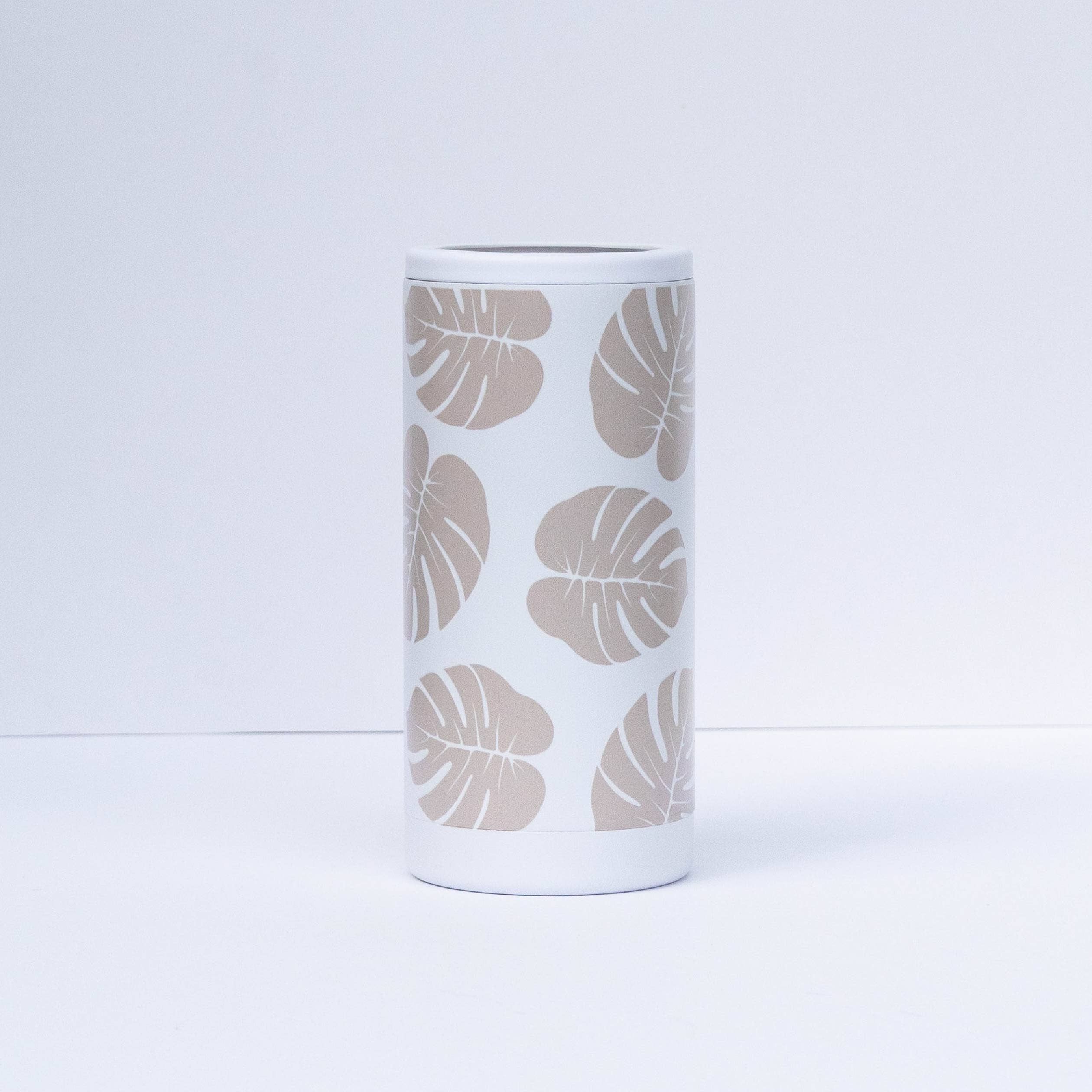 Tonal Monstera | 12 oz Slim Vacuum Insulated Can Cooler