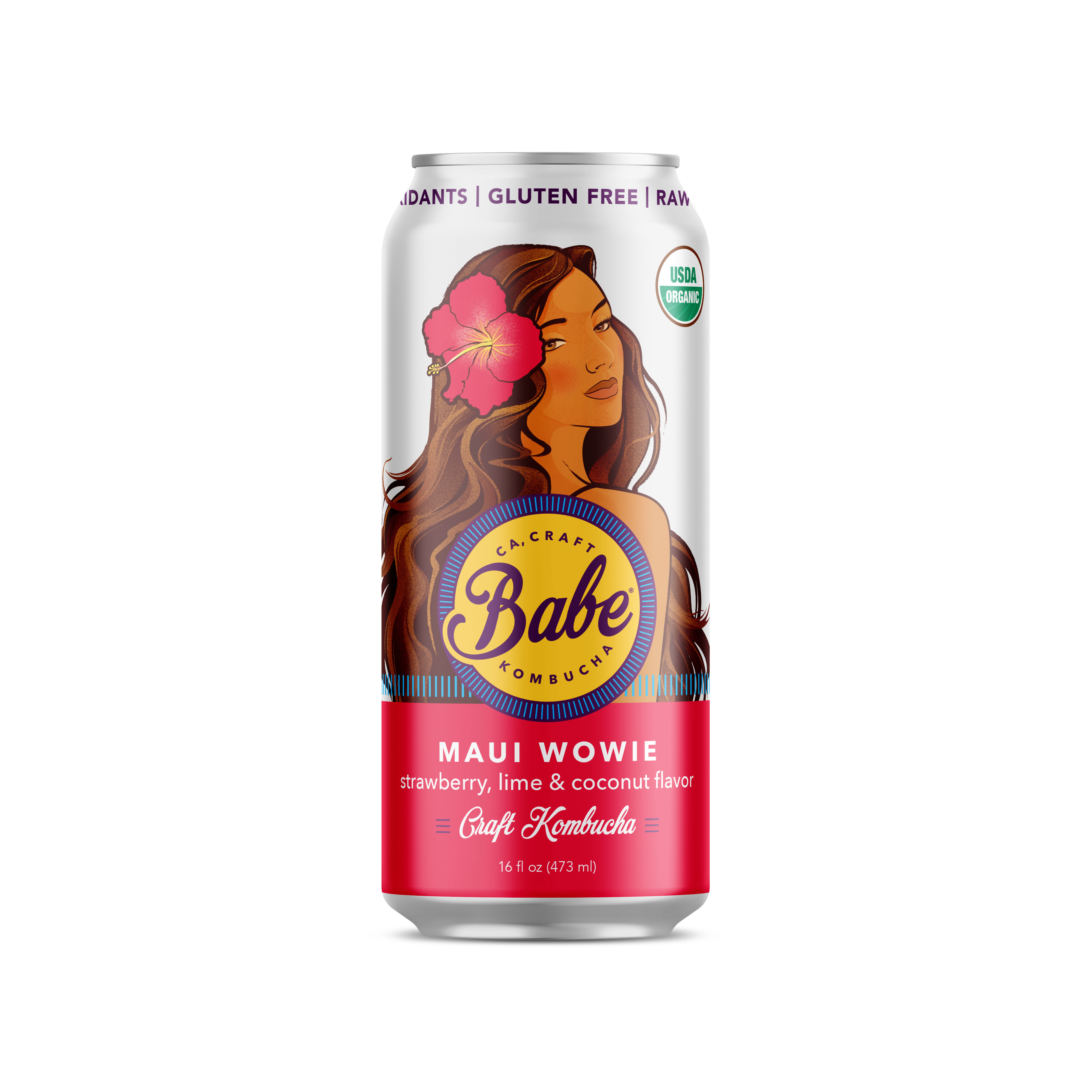 Maui Wowie Kombucha (Strawberry Coconut, Lime)