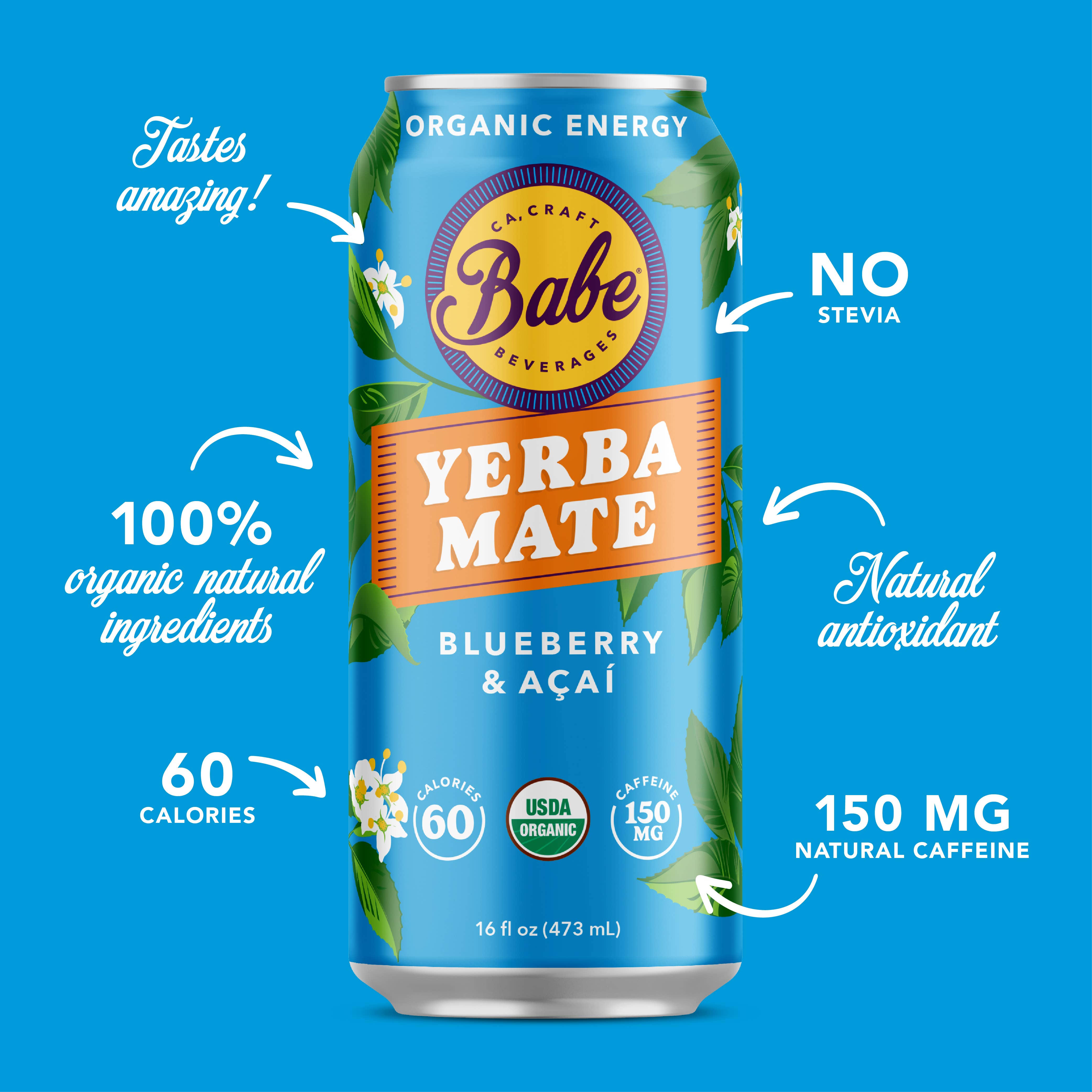 Blueberry and Acai Yerba Mate Tea - 12 Pack