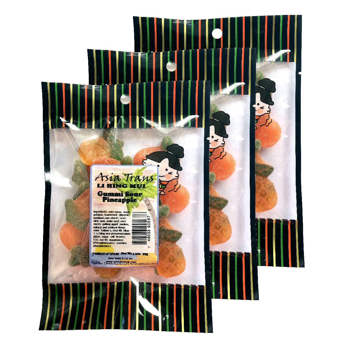 Li Hing Mui Gummi Sour Pineapples