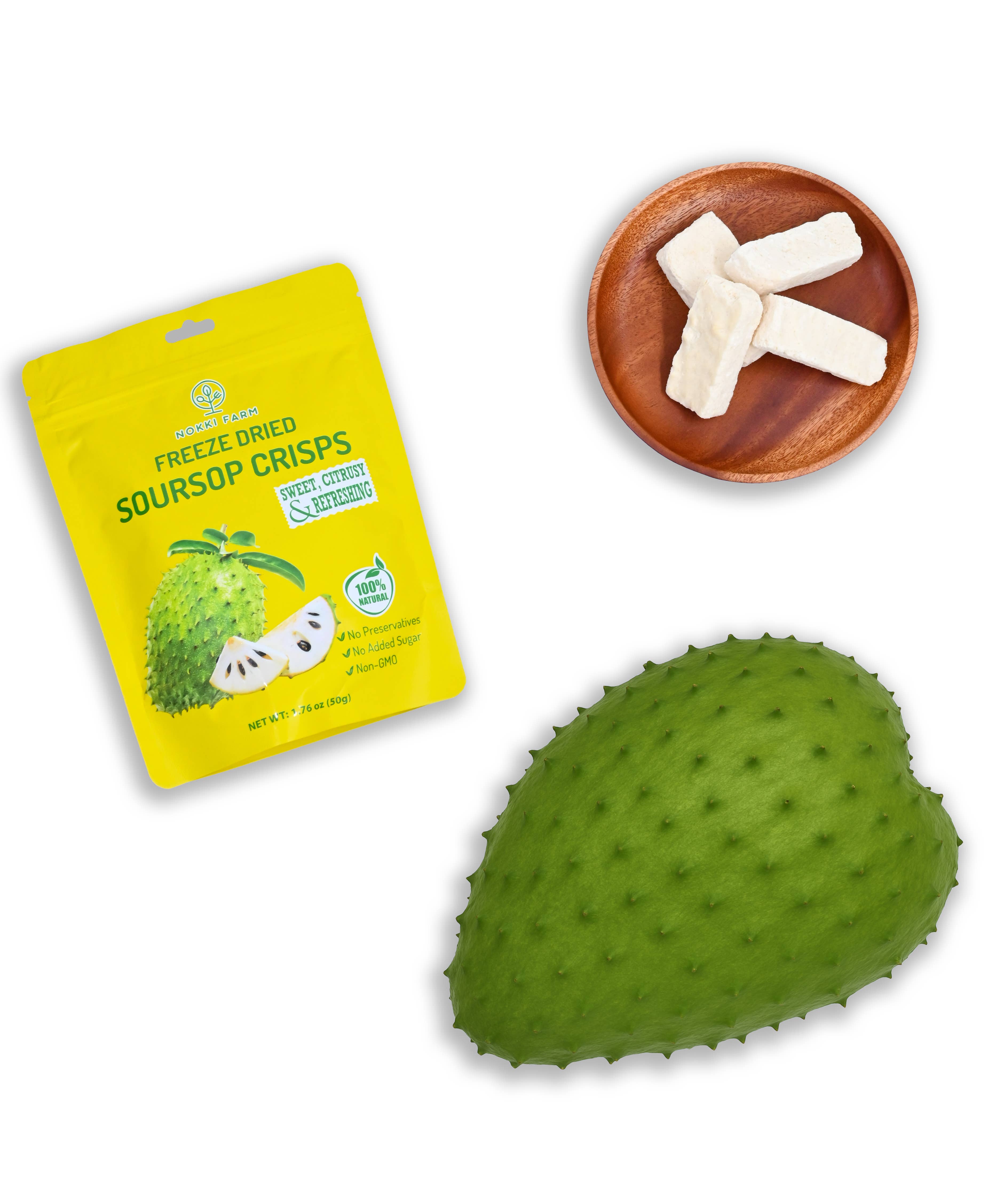 NOKKI FARM Freeze Dried Soursop Crisps - No Added Sugar