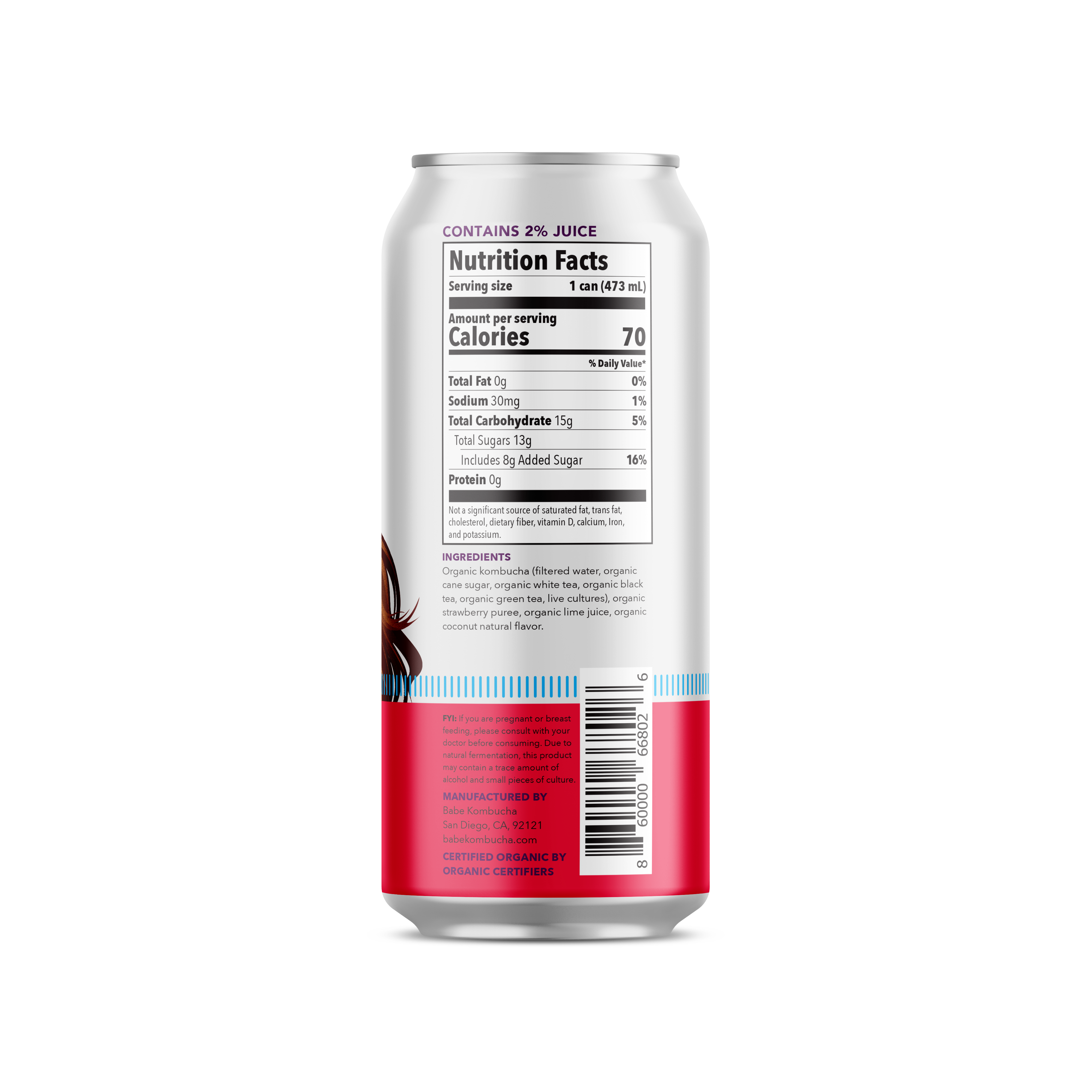 Maui Wowie Kombucha (Strawberry Coconut, Lime)