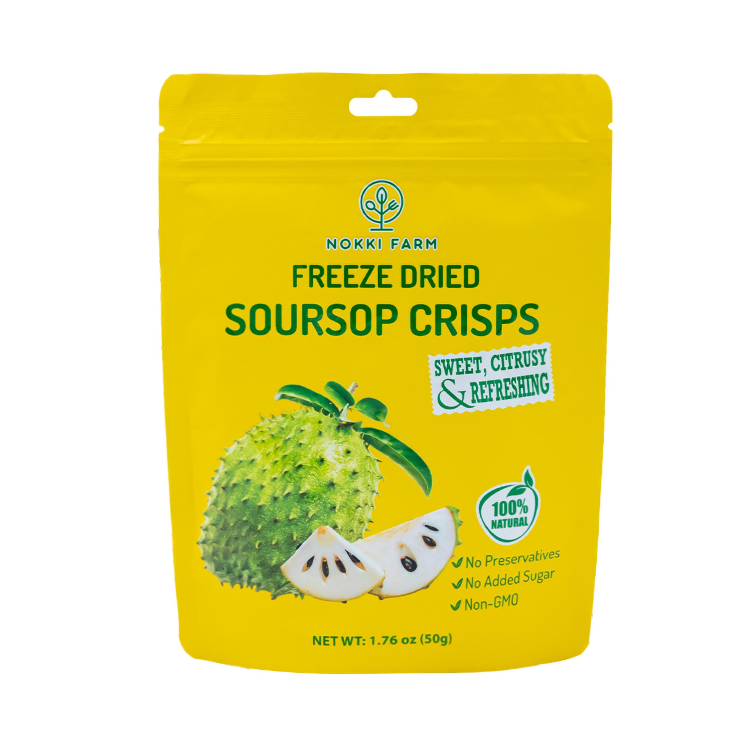NOKKI FARM Freeze Dried Soursop Crisps - No Added Sugar