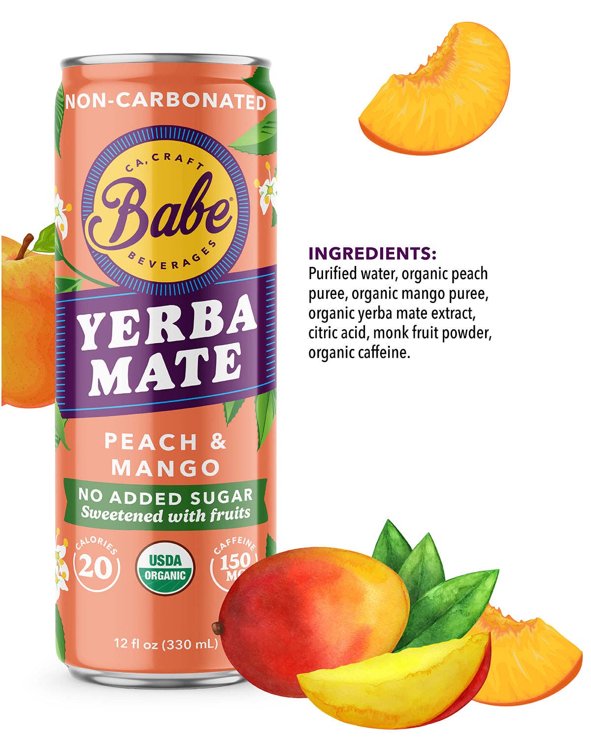 Yerba Mate Peach Mango 12 oz