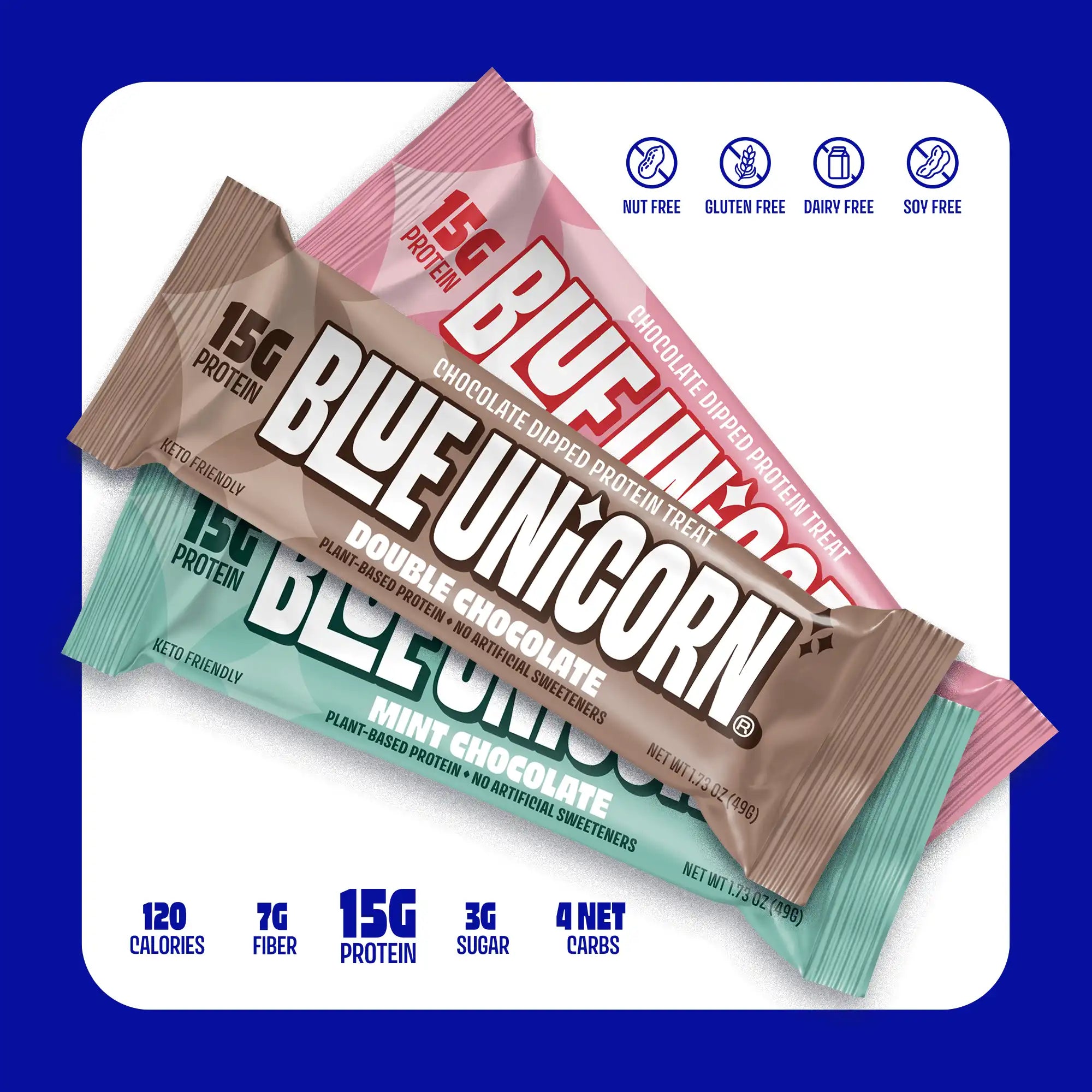 Blue Unicorn Protein Bar Carton – 12 Bars (Wholesale)