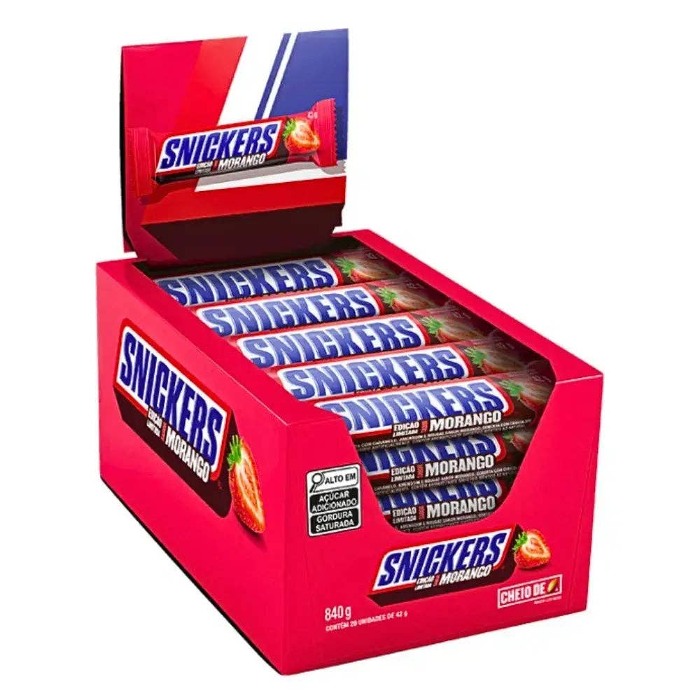 Snickers Strawberry Morango Brazil 42g case of 20