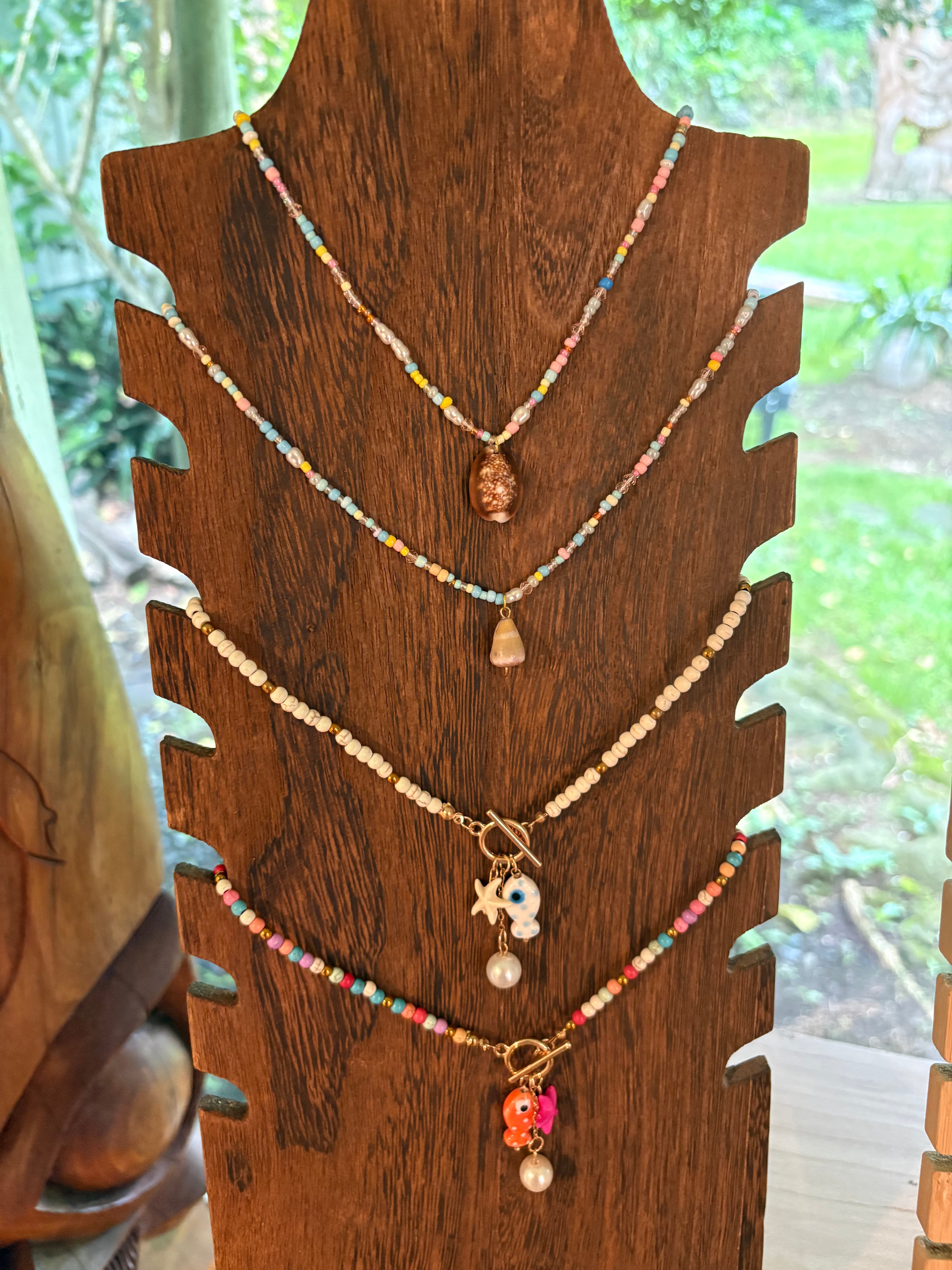 Beaded Shell/Fish Necklaces