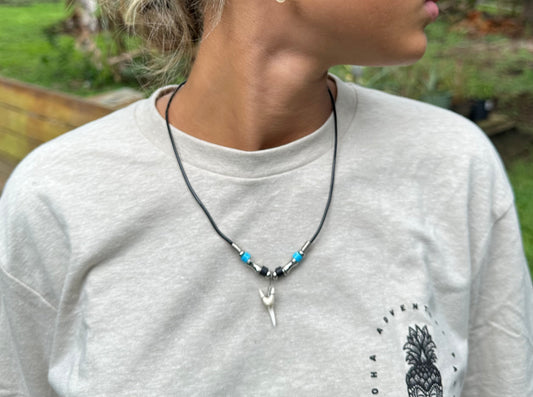 Beaded Shark Tooth Necklace