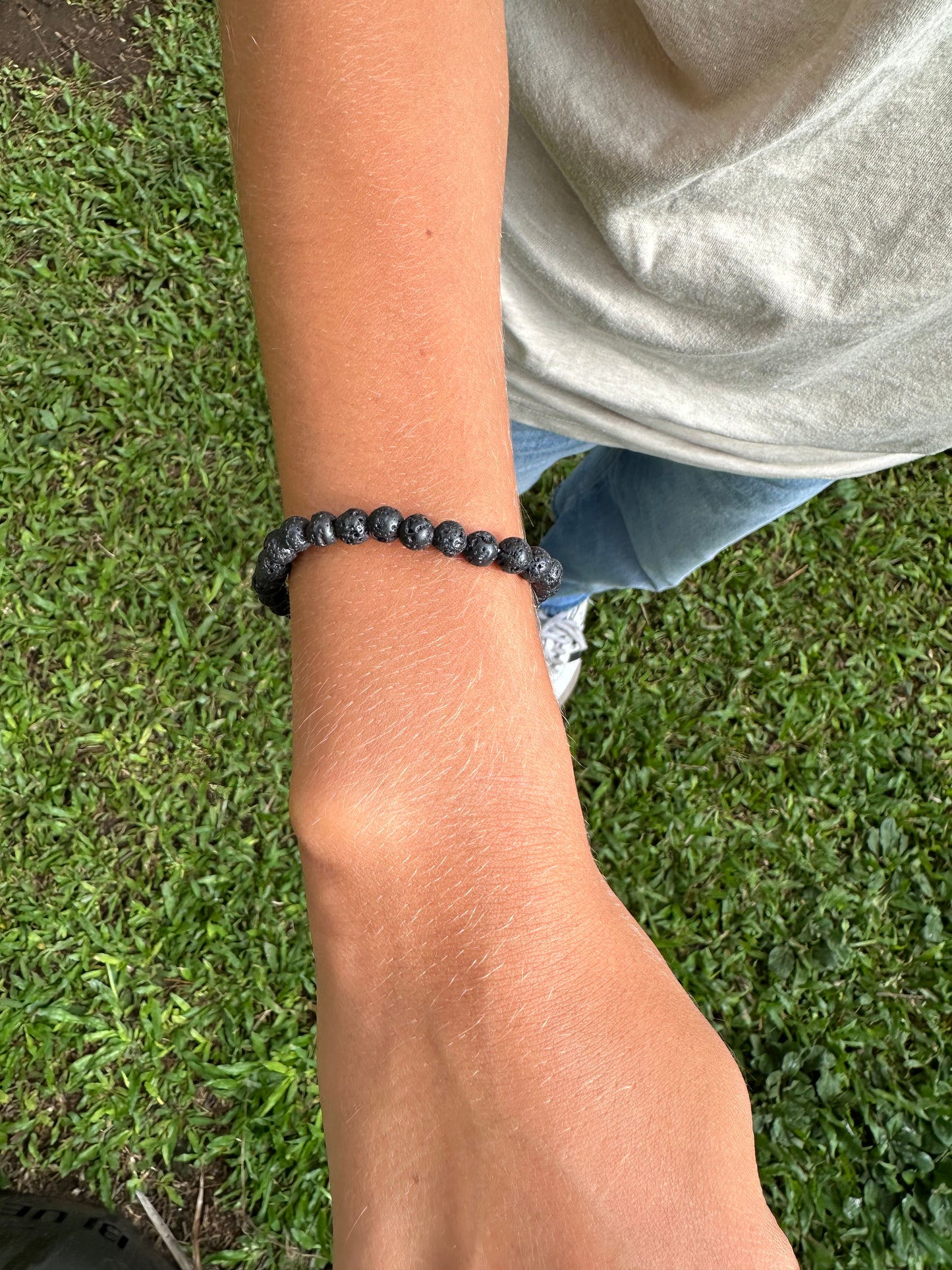 Lava Rock Beaded Bracelet