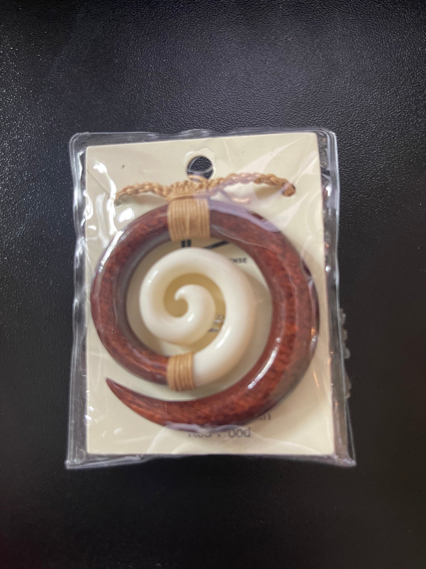 Spiral Koru Wood Necklace