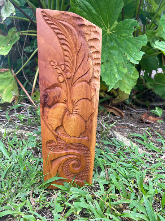 Plumeria Handcarved Tiki