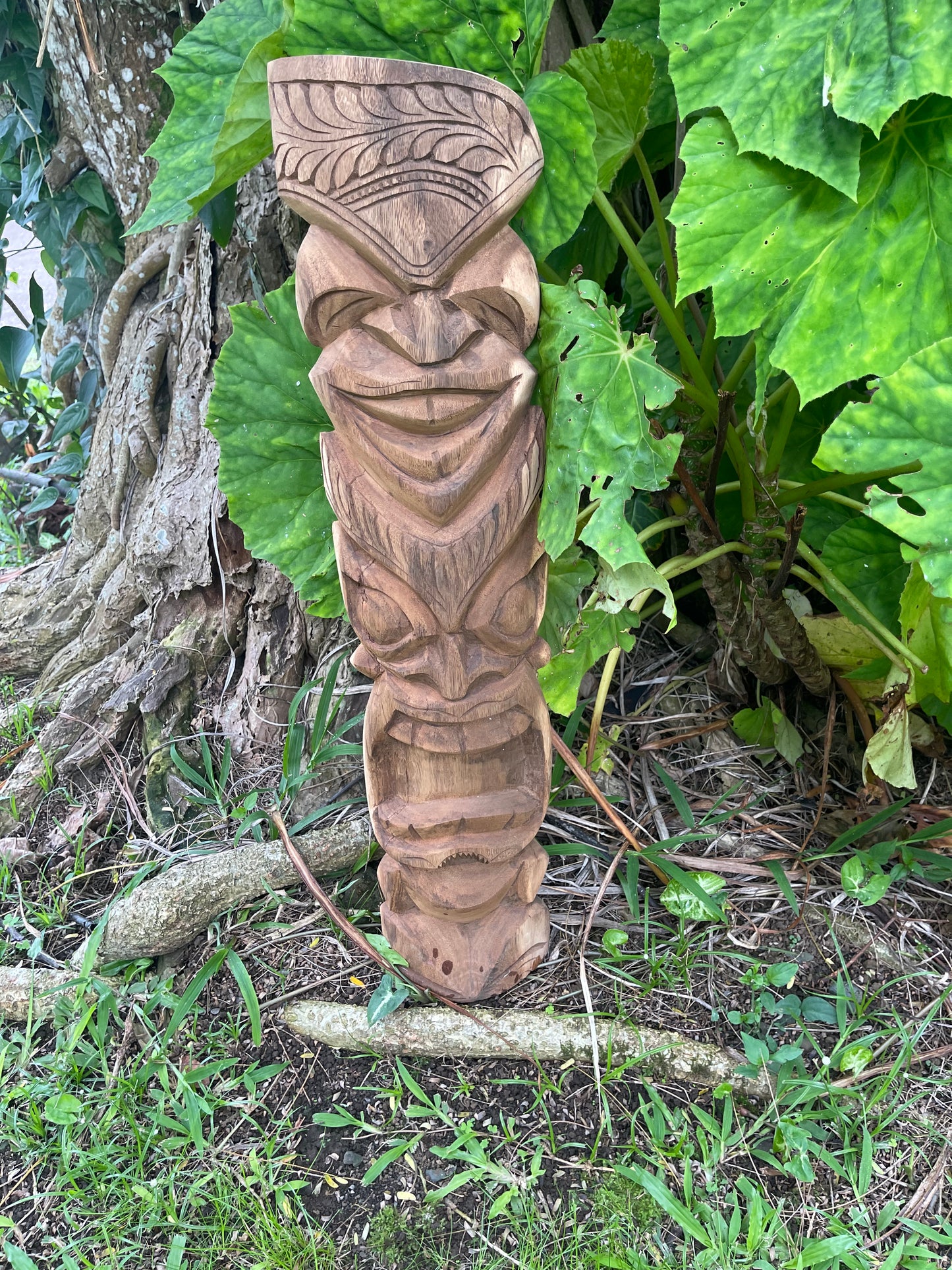 Hand-Carved Protection and Happiness Tiki