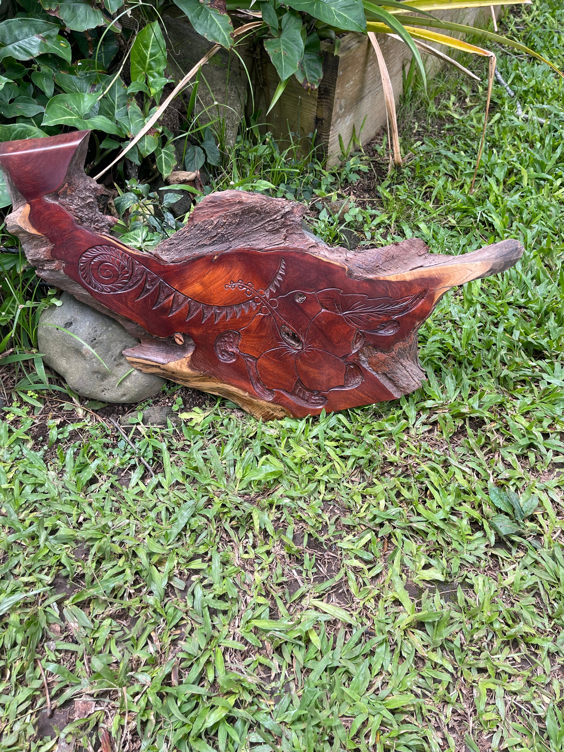 Hawaiian Wood Carving Decor