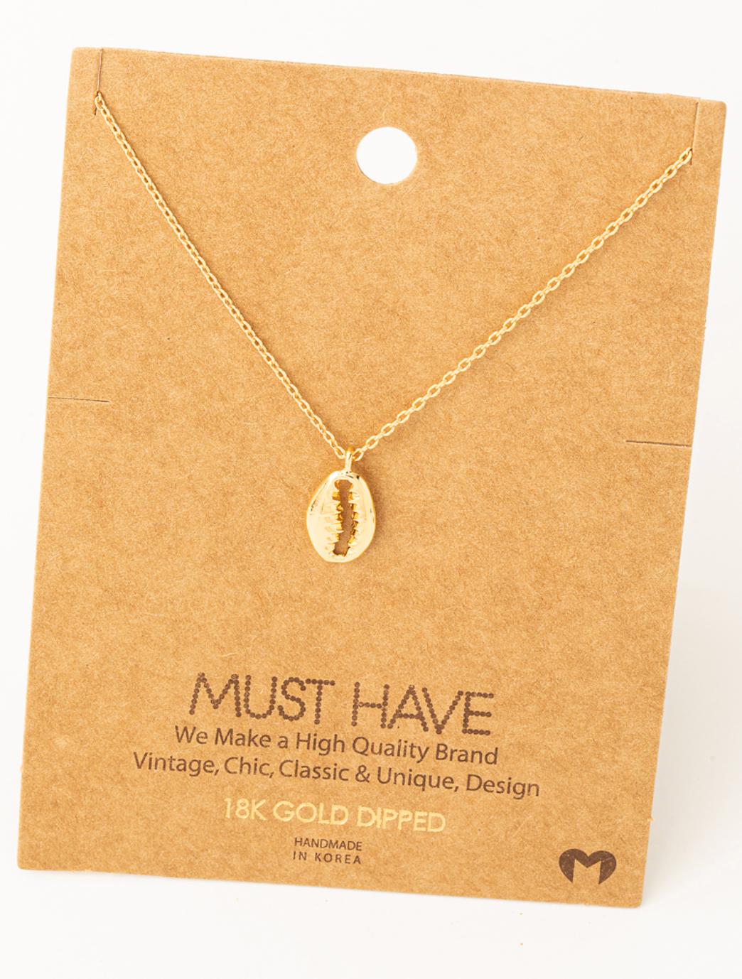 Gold Dainty Cowrie Necklace