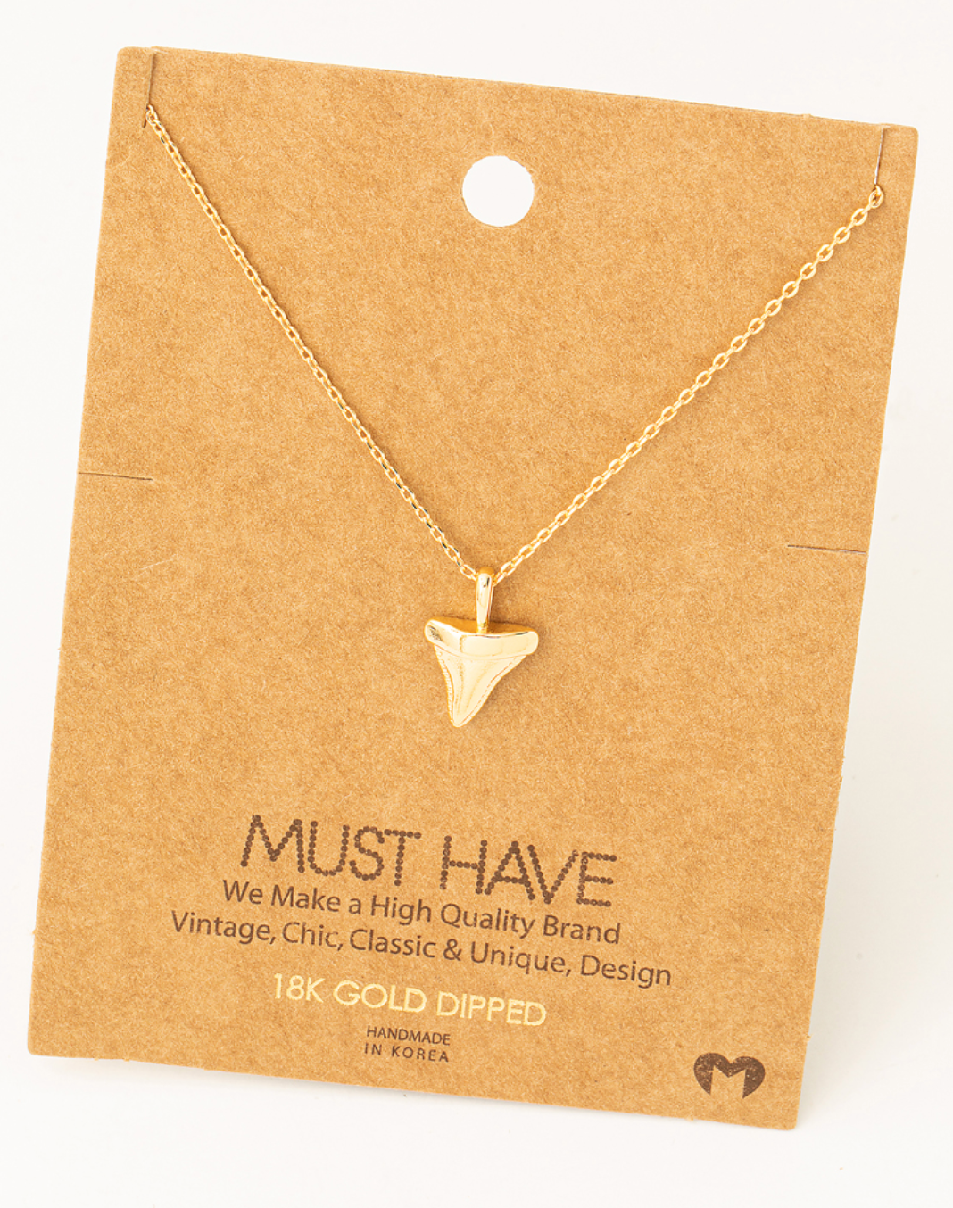 Gold Shark Tooth Necklace