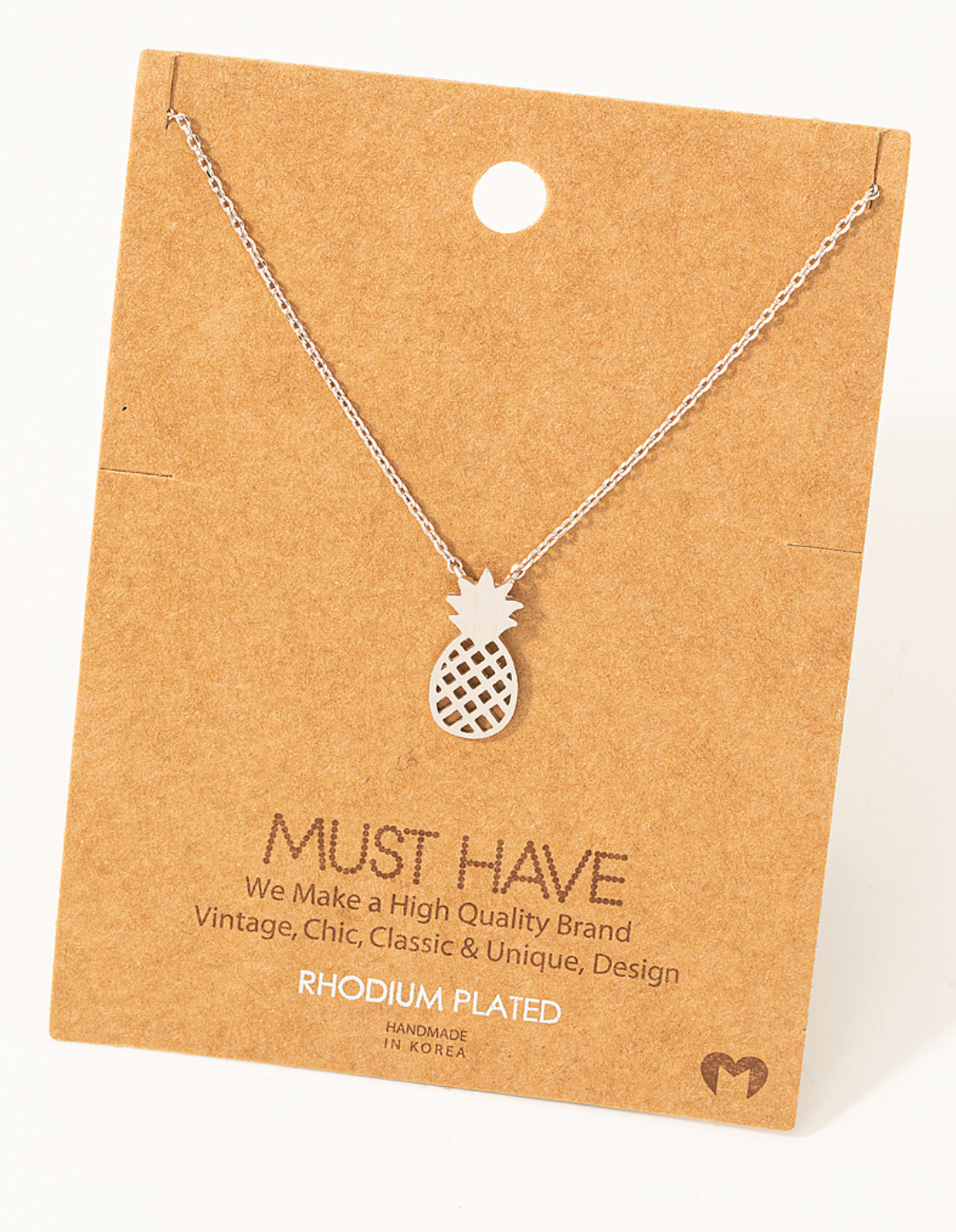 Silver Pineapple Necklace