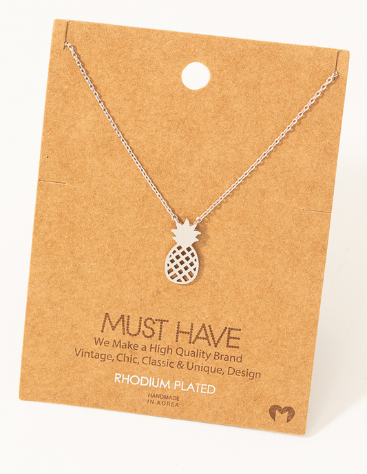 Silver Pineapple Necklace