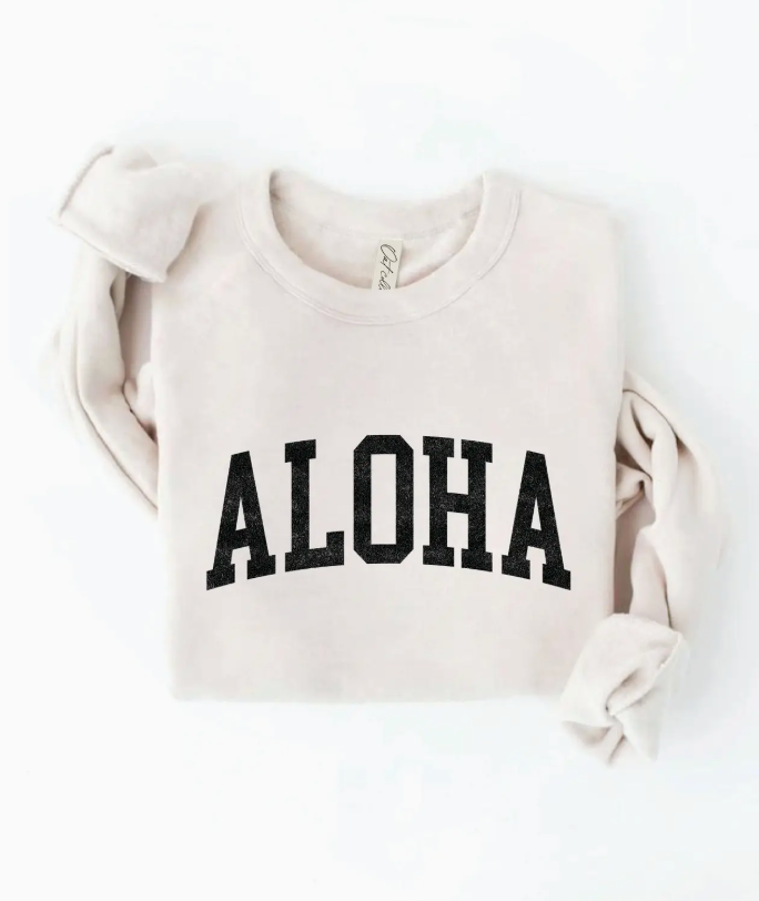 White Aloha Sweatshirt
