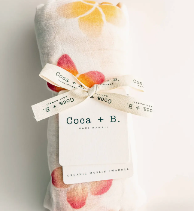Plumeria Print Hawaiian Swaddle