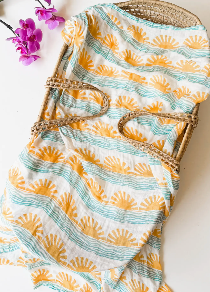 Sun + Wave Baby Swaddle