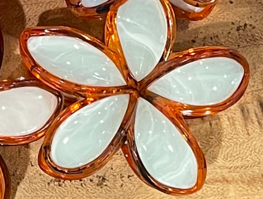 Sunset Plumeria Claw Clips