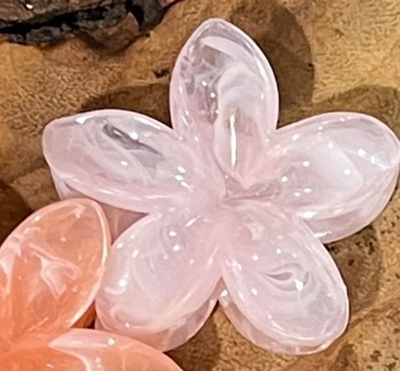 Small Plumeria Hair Clips