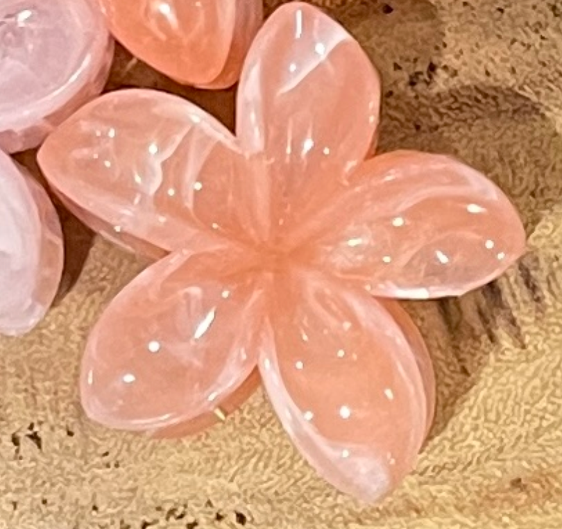 Small Plumeria Hair Clips