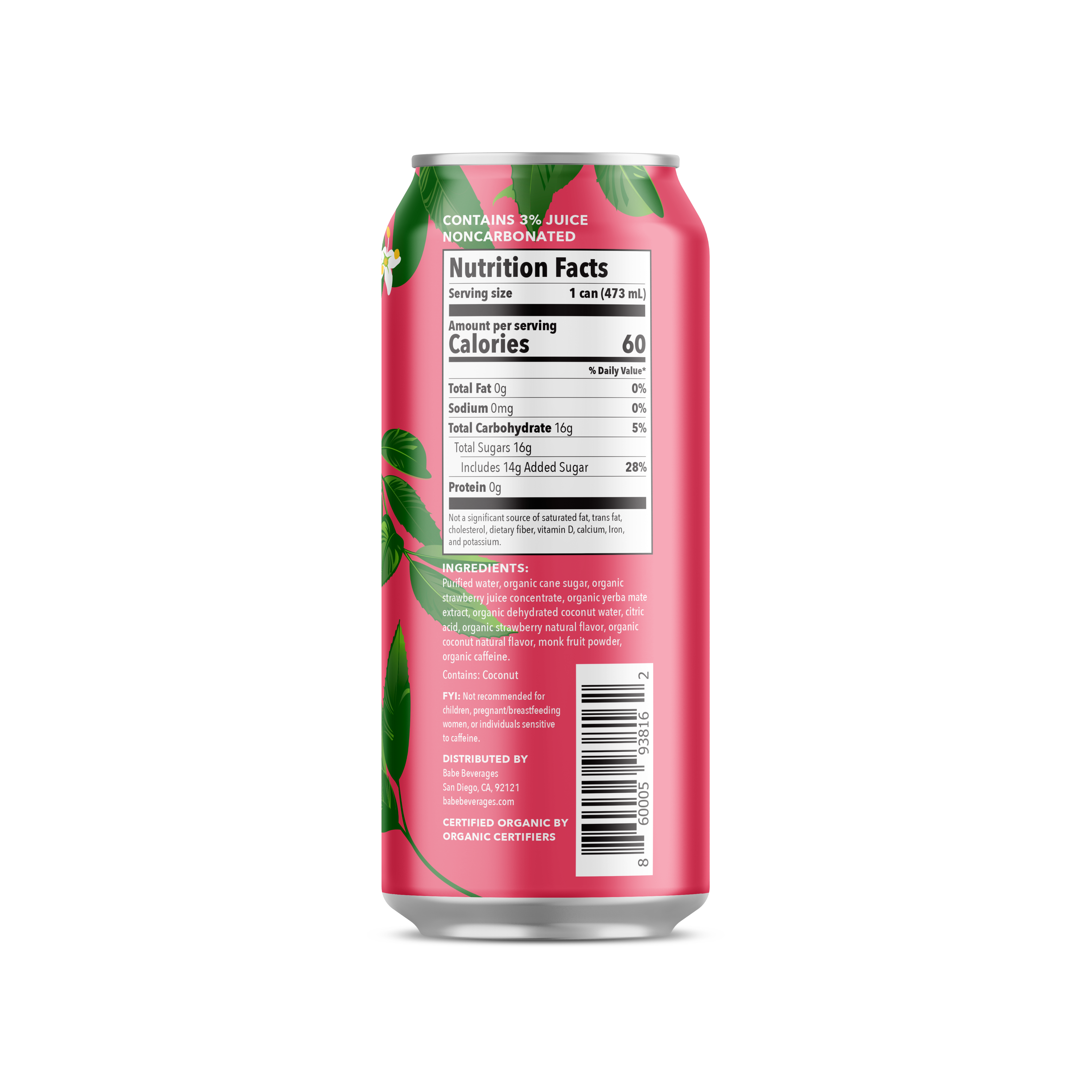 Strawberry Coconut Yerba Mate Tea