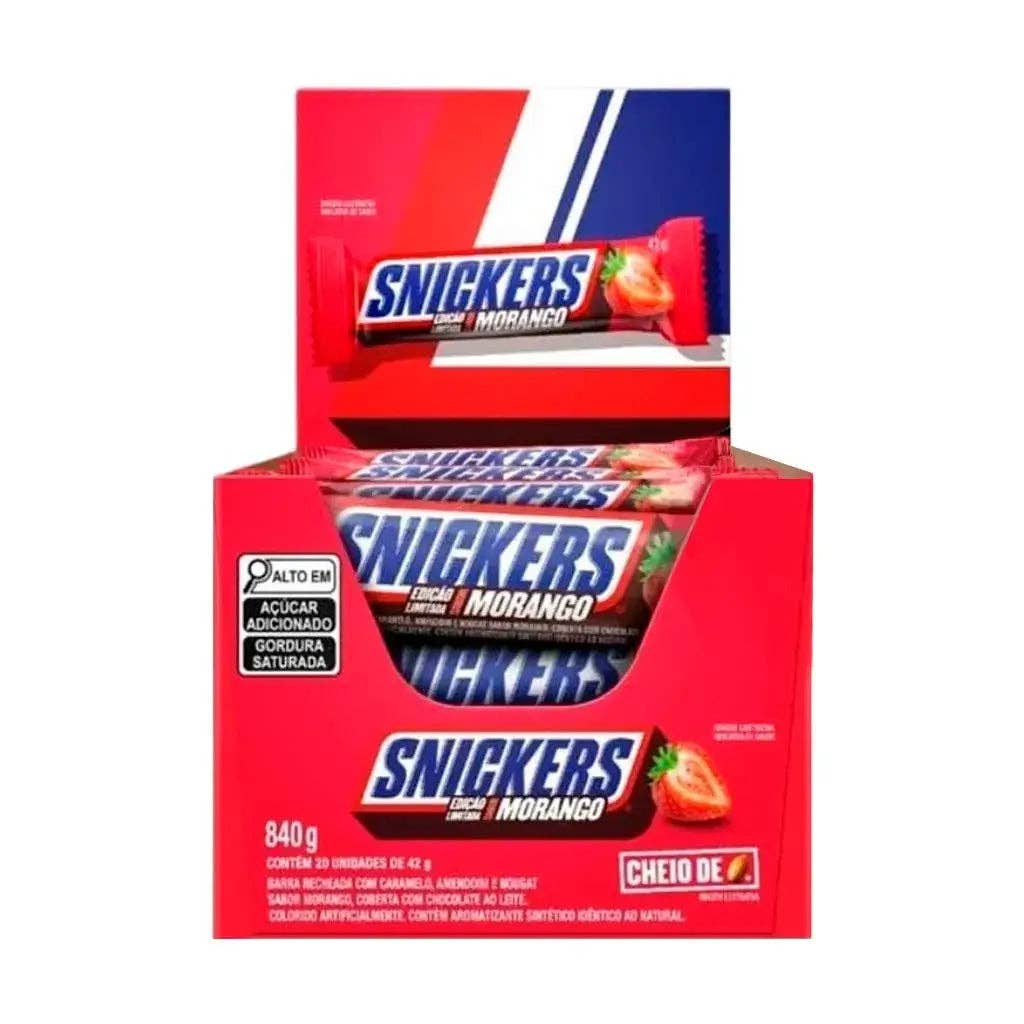 Snickers Strawberry Morango Brazil 42g case of 20