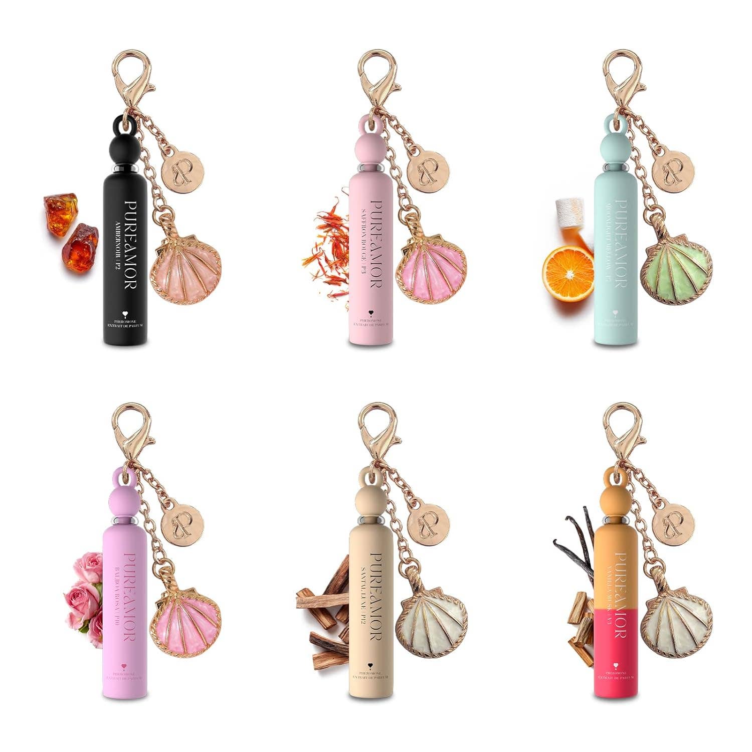 Mini Keychain Perfume Display Kit - 6 Scents | 2ml × 48