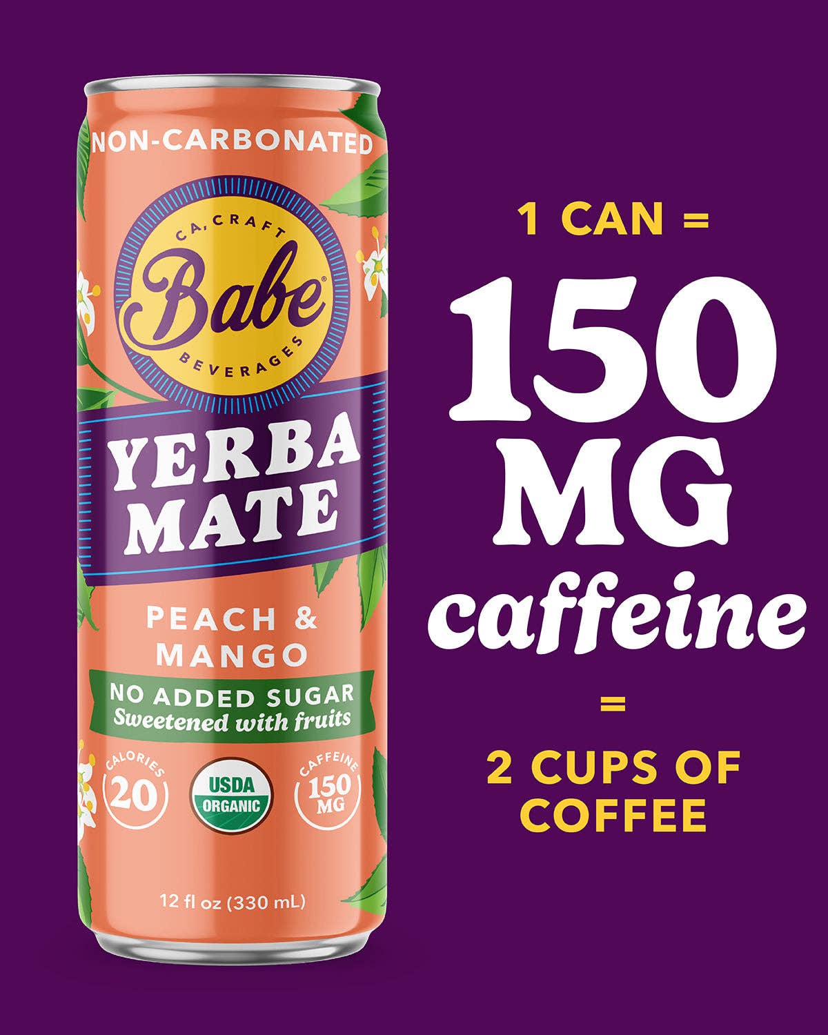 Yerba Mate Peach Mango 12 oz