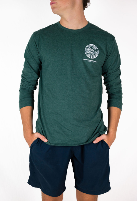 Green Long-Sleeve Aloha Adventure Farms T-Shirt