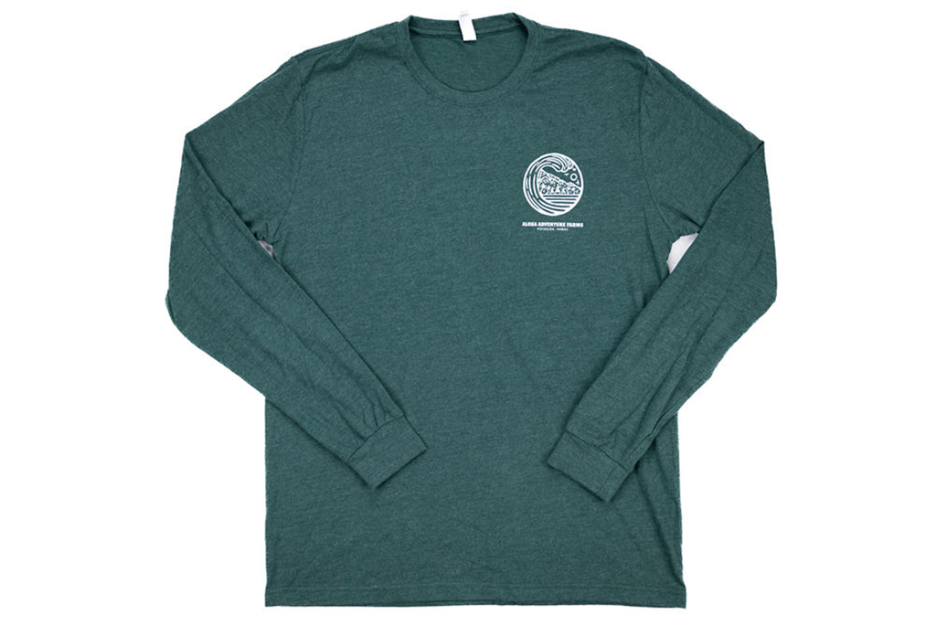 Green Long-Sleeve Aloha Adventure Farms T-Shirt