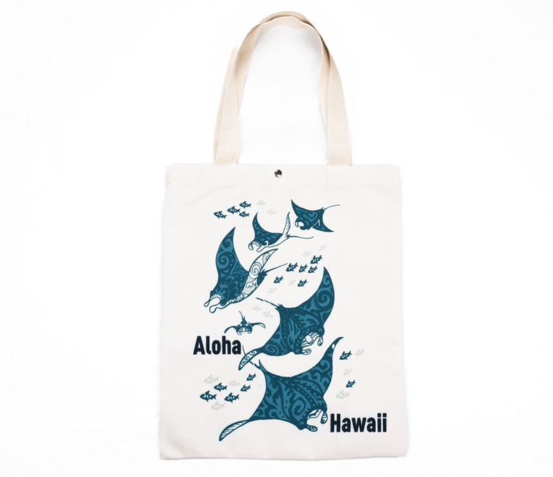 Manta Ray Hawaii Tote Bag